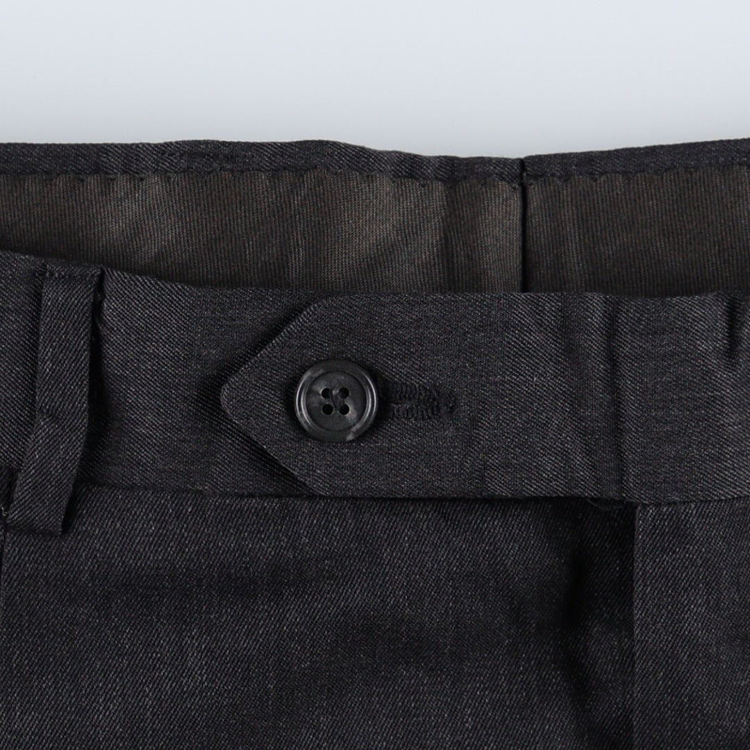 Brooks Brothers two-pleat slacks, made in the USA, men's size W34 (approx.). wool Charcoal Vintage Second Hand