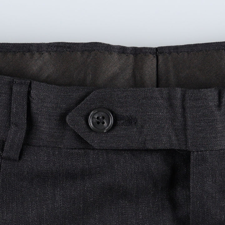 Brooks Brothers two-pleat slacks, made in the USA, men's size W34 (approx.). wool Charcoal Vintage Second Hand