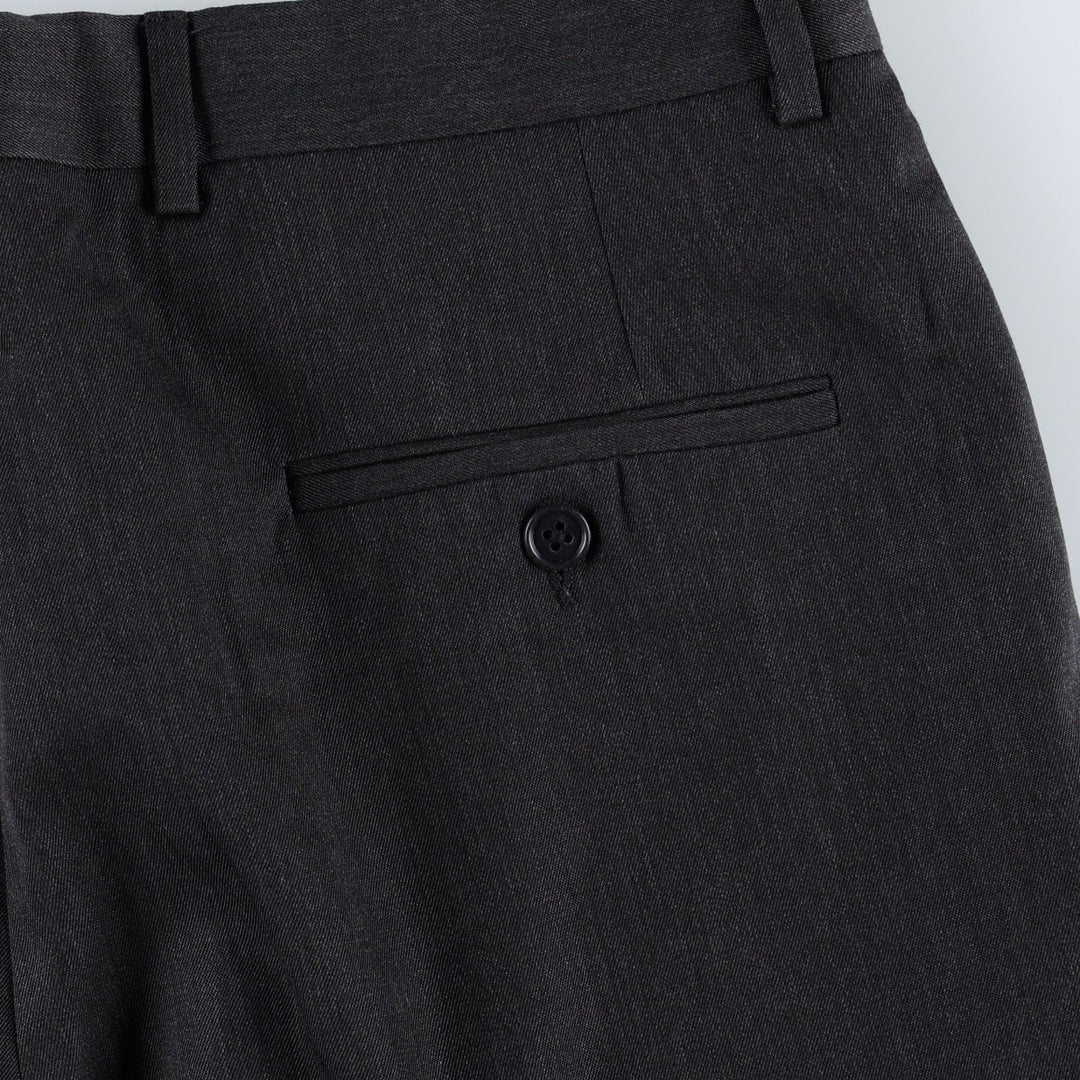 Brooks Brothers two-pleat slacks, made in the USA, men's size W34 (approx.). wool Charcoal Vintage Second Hand