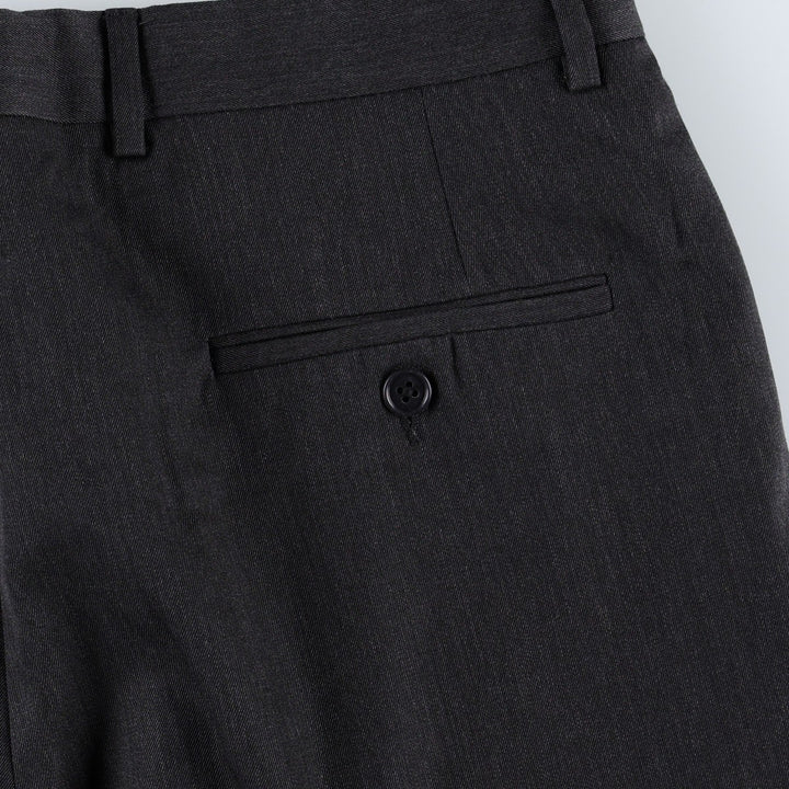 Brooks Brothers two-pleat slacks, made in the USA, men's size W34 (approx.). wool Charcoal Vintage Second Hand