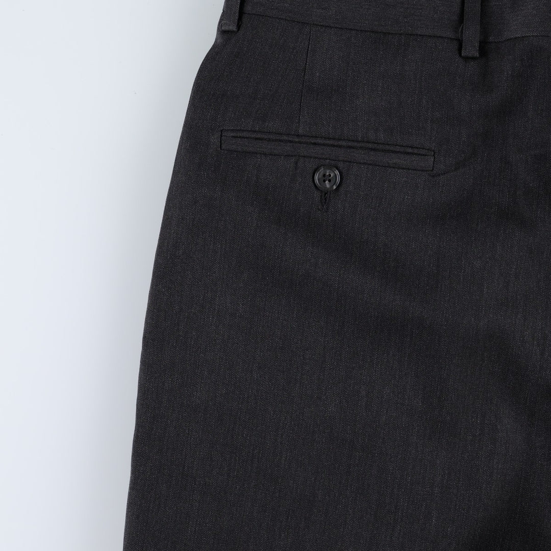 Brooks Brothers two-pleat slacks, made in the USA, men's size W34 (approx.). wool Charcoal Vintage Second Hand