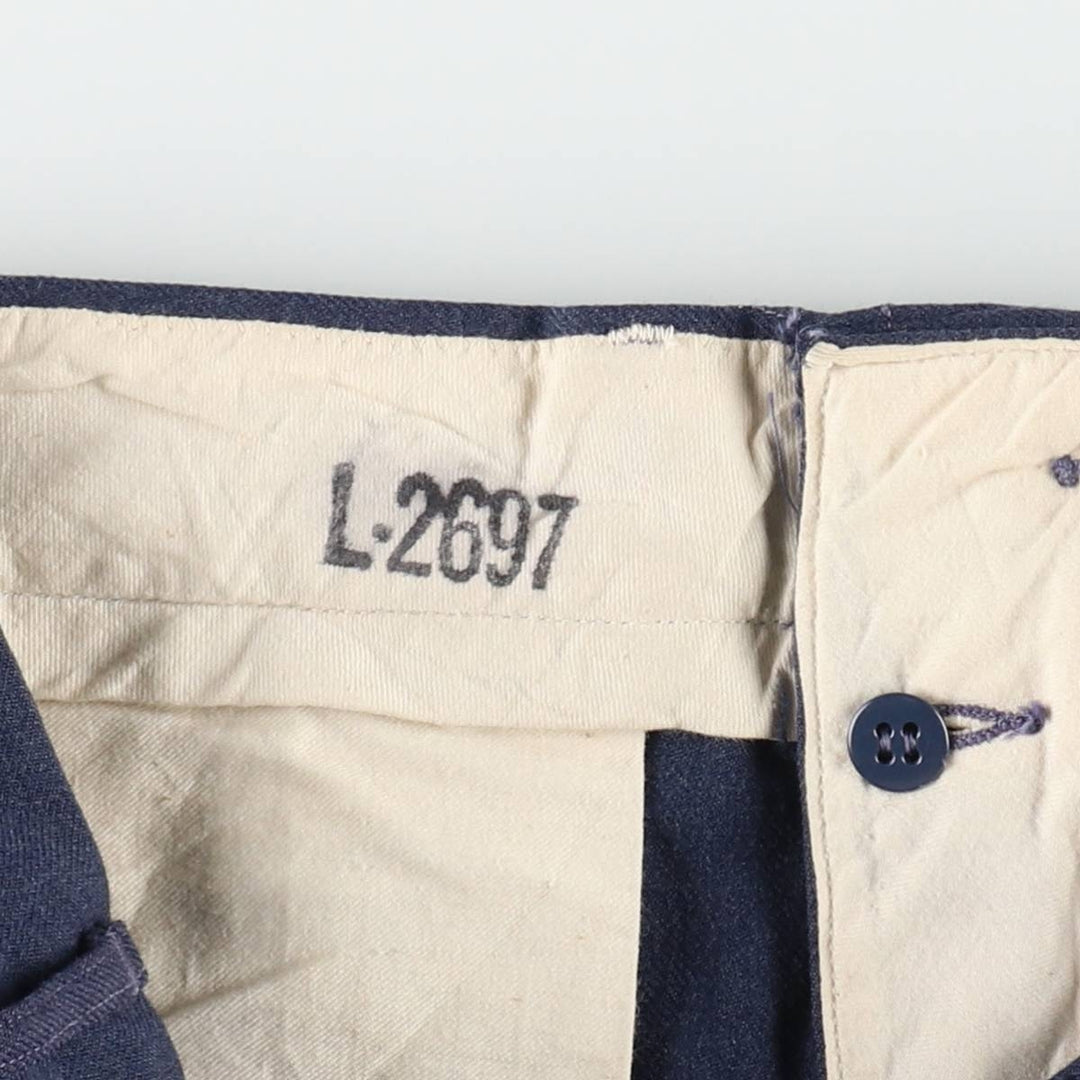 Military dress pants, slacks, men's size W30 equivalent, vintage. unclear Navy blue Vintage Second Hand