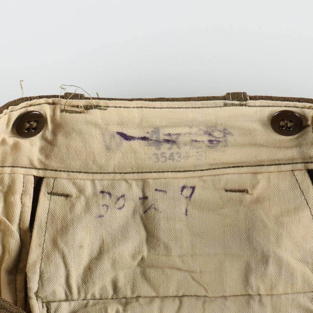 Military dress pants, slacks, men's size W32 (approx.), vintage. unclear Khaki type Vintage Second Hand