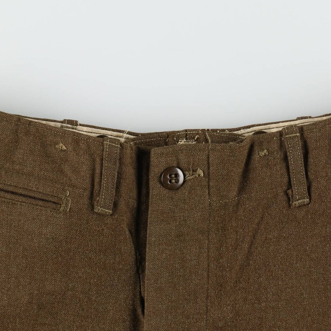 Military dress pants, slacks, men's size W32 (approx.), vintage. unclear Khaki type Vintage Second Hand