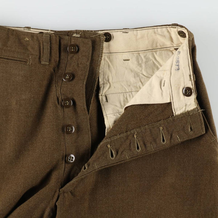 Military dress pants, slacks, men's size W32 (approx.), vintage. unclear Khaki type Vintage Second Hand