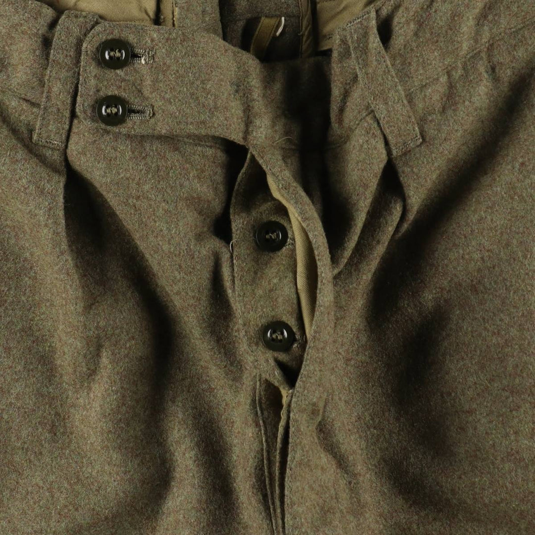 Big Size 1960'S German Army Double Knee Military Cargo Pants, Men's W40 Equivalent, Vintage unclear Khaki type Vintage Second Hand