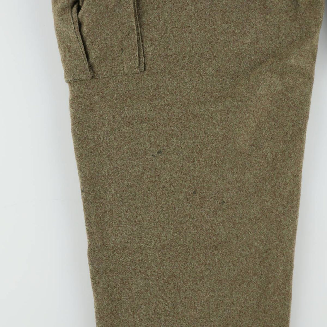 Big Size 1960'S German Army Double Knee Military Cargo Pants, Men's W40 Equivalent, Vintage unclear Khaki type Vintage Second Hand