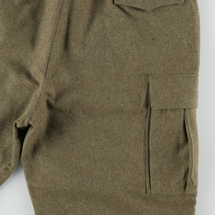 Big Size 1960'S German Army Double Knee Military Cargo Pants, Men's W40 Equivalent, Vintage unclear Khaki type Vintage Second Hand