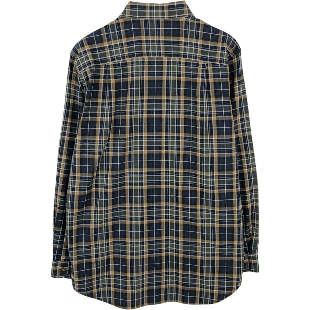 Carhartt Relaxed Fit Check Pattern Long Sleeve Button Down Work Shirt, Men's Medium cotton Green type dark green Vintage Second Hand