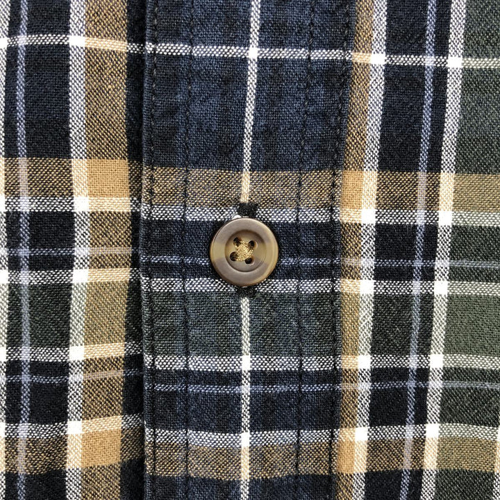 Carhartt Relaxed Fit Check Pattern Long Sleeve Button Down Work Shirt, Men's Medium cotton Green type dark green Vintage Second Hand