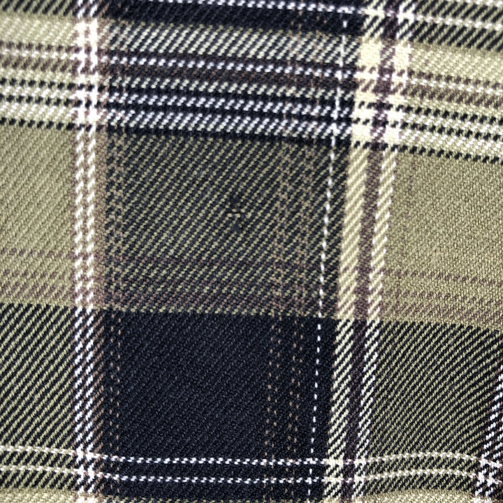 Carhartt Check Pattern Long Sleeve Button-Down Work Shirt, Men's Size L cotton green type yellow green Vintage Second Hand