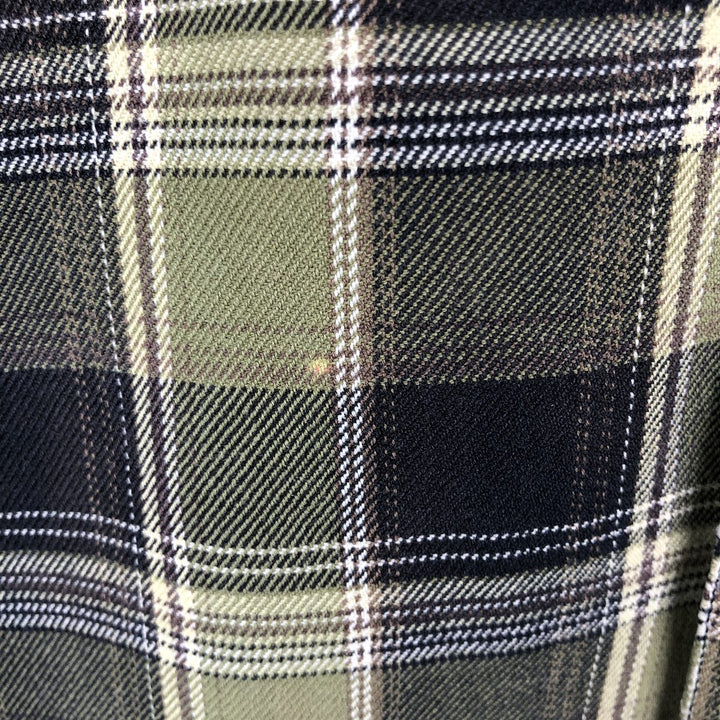 Carhartt Check Pattern Long Sleeve Button-Down Work Shirt, Men's Size L cotton green type yellow green Vintage Second Hand