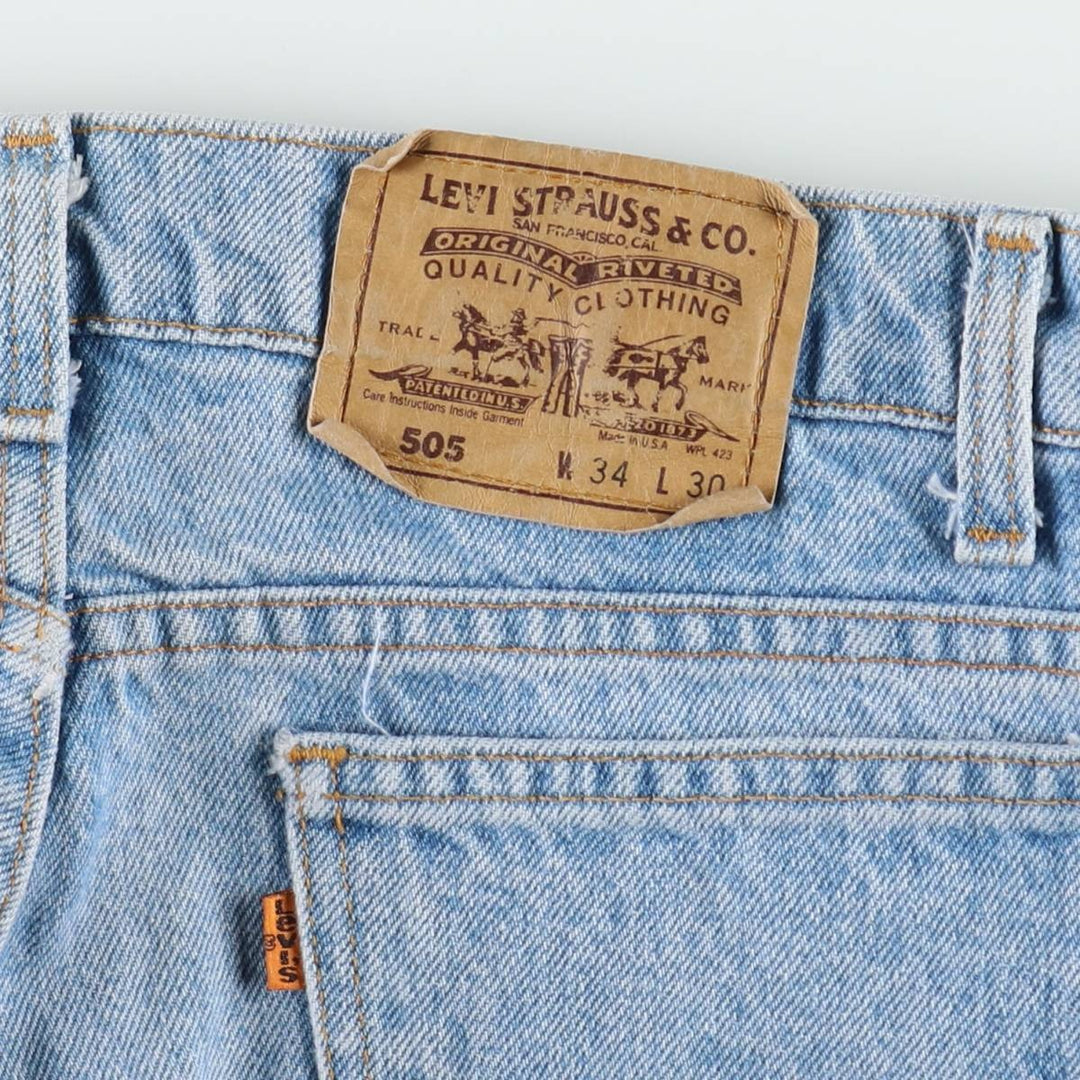 1990'S Levi's 40505-0214 Orange Tab Tapered Denim Pants, Made in USA, Men's W34 (approx.), Vintage cotton blue type Vintage Second Hand