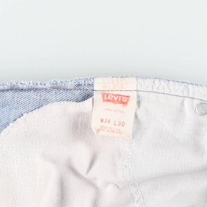 1990'S Levi's 40505-0214 Orange Tab Tapered Denim Pants, Made in USA, Men's W34 (approx.), Vintage cotton blue type Vintage Second Hand