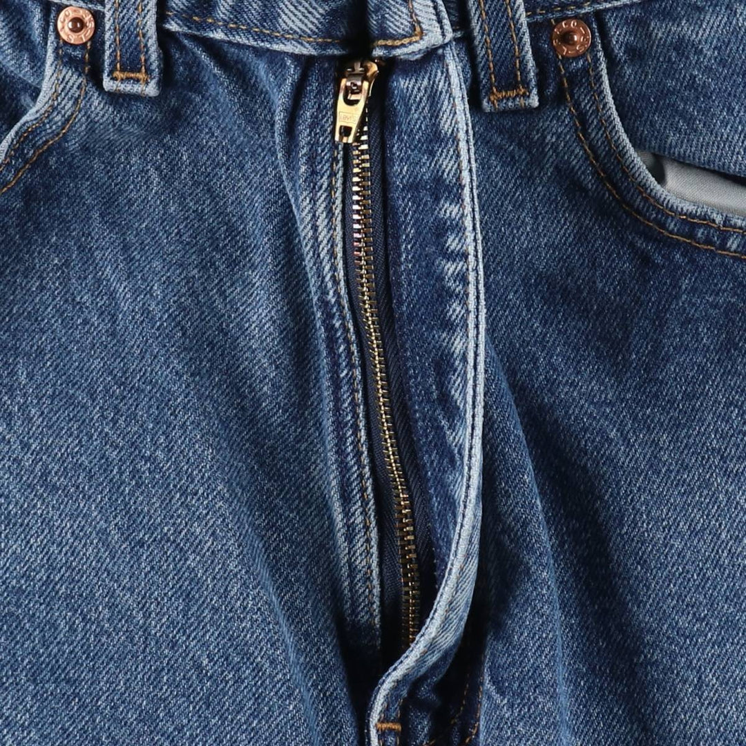 00'S Levi's 505 REGULAR FIT STRAIGHT LEG tapered denim pants made in USA, men's size w32 cotton blue type Vintage Second Hand