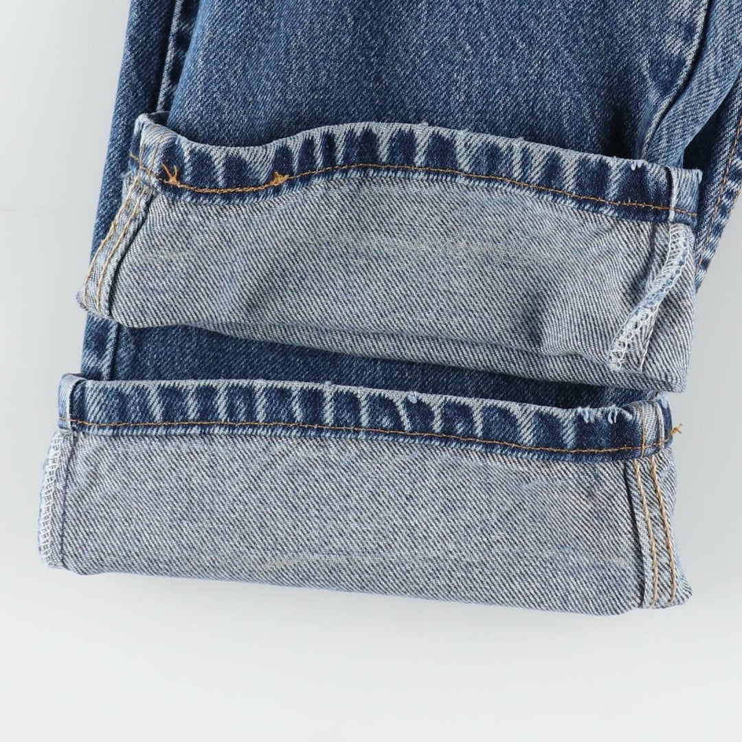 00'S Levi's 505 REGULAR FIT STRAIGHT LEG tapered denim pants made in USA, men's size w32 cotton blue type Vintage Second Hand