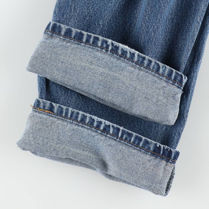 00'S Levi's 505 REGULAR FIT STRAIGHT LEG tapered denim pants made in USA, men's size w32 cotton blue type Vintage Second Hand