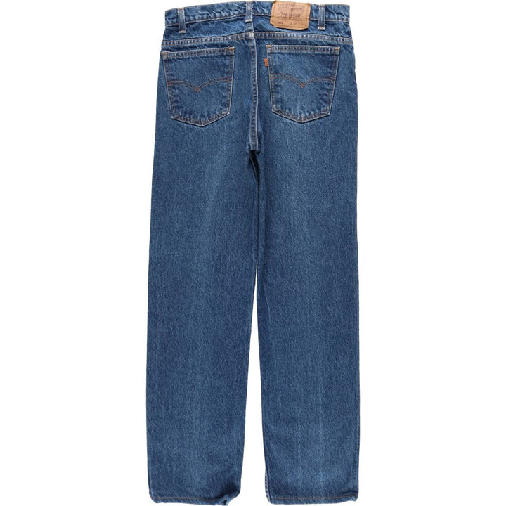 1990'S Levi's 505 Orange Tab Tapered Denim Pants, Made in USA, Men's Size W31 (approx.), Vintage cotton blue type Vintage Second Hand