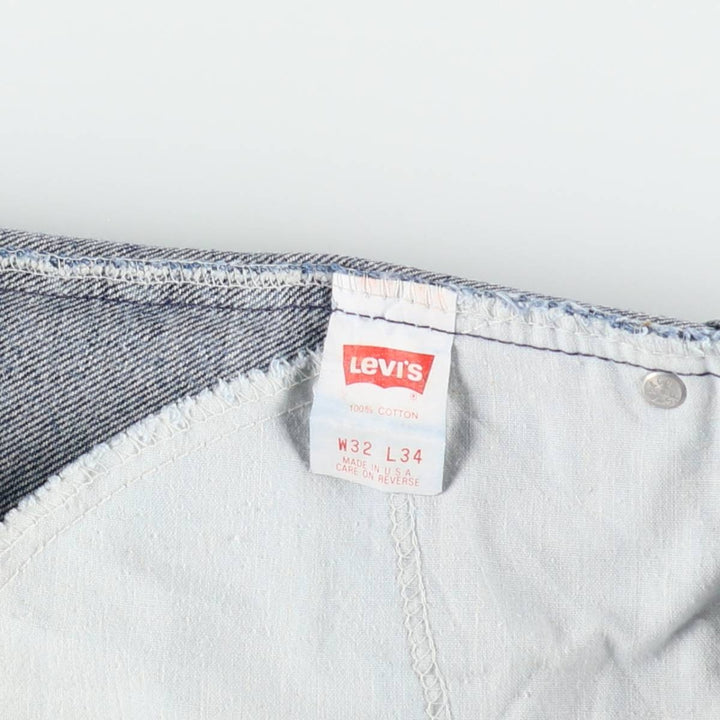1990'S Levi's 505 Orange Tab Tapered Denim Pants, Made in USA, Men's Size W31 (approx.), Vintage cotton blue type Vintage Second Hand