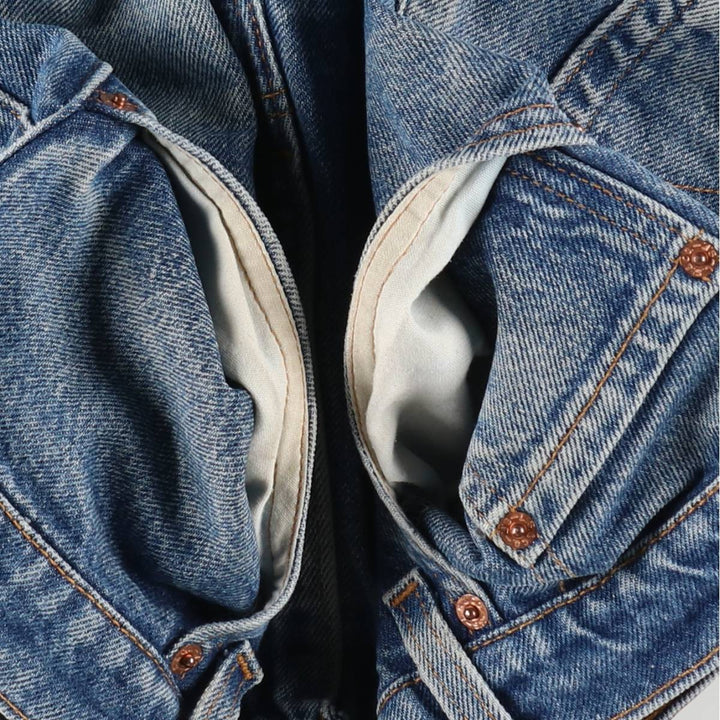90'S Levi's 505 REGULAR FIT STRAIGHT LEG Tapered Denim Pants Made in USA Men's W32 Vintage cotton blue type Vintage Second Hand