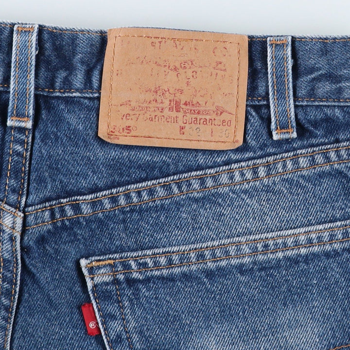 00'S Levi's 505 REGULAR FIT STRAIGHT LEG tapered denim pants made in USA men's w31 equivalent cotton blue type Vintage Second Hand