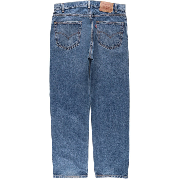 Levi's 505 Regular Fit Straight Leg Tapered Denim Pants, Made in USA, Men's Size W35 (approx.) cotton blue type Vintage Second Hand
