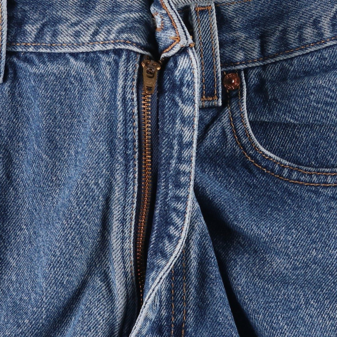 Levi's 505 Regular Fit Straight Leg Tapered Denim Pants, Made in USA, Men's Size W35 (approx.) cotton blue type Vintage Second Hand