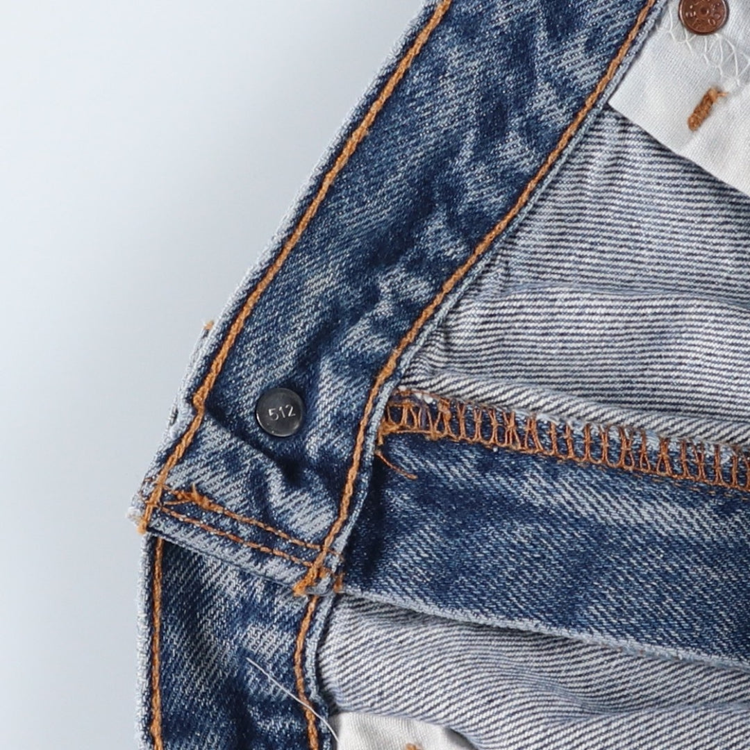 Levi's 505 Regular Fit Straight Leg Tapered Denim Pants, Made in USA, Men's Size W35 (approx.) cotton blue type Vintage Second Hand