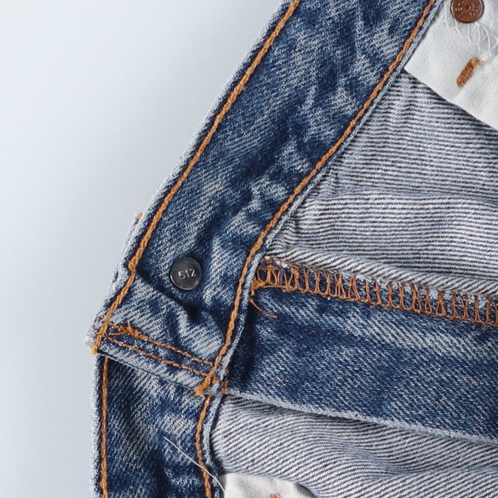 Levi's 505 Regular Fit Straight Leg Tapered Denim Pants, Made in USA, Men's Size W35 (approx.) cotton blue type Vintage Second Hand