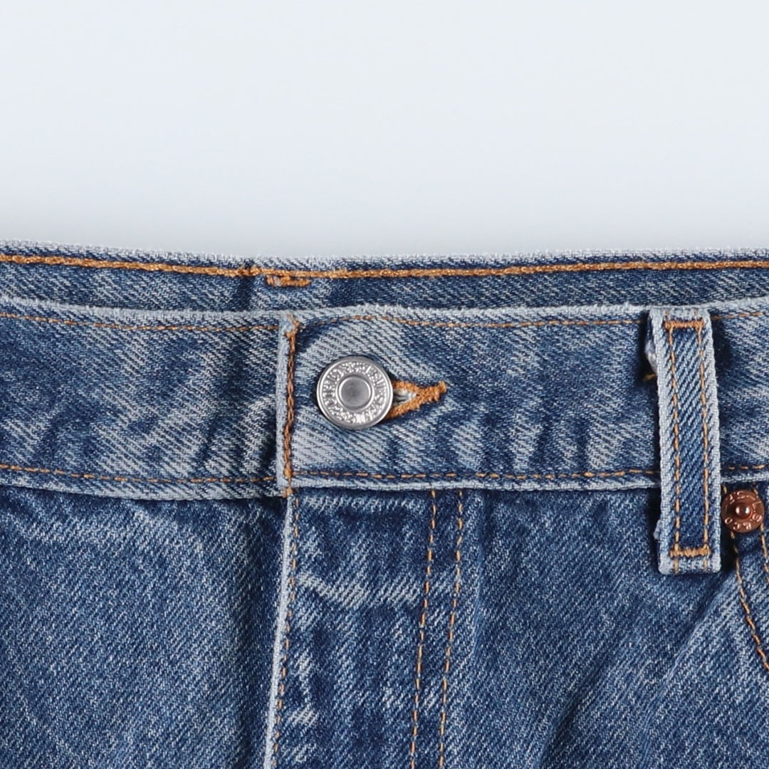 Levi's 505 Regular Fit Straight Leg Tapered Denim Pants, Made in USA, Men's Size W35 (approx.) cotton blue type Vintage Second Hand