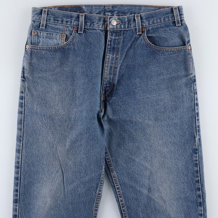 Levi's 505 Regular Fit Straight Leg Tapered Denim Pants, Made in USA, Men's Size W35 (approx.) cotton blue type Vintage Second Hand