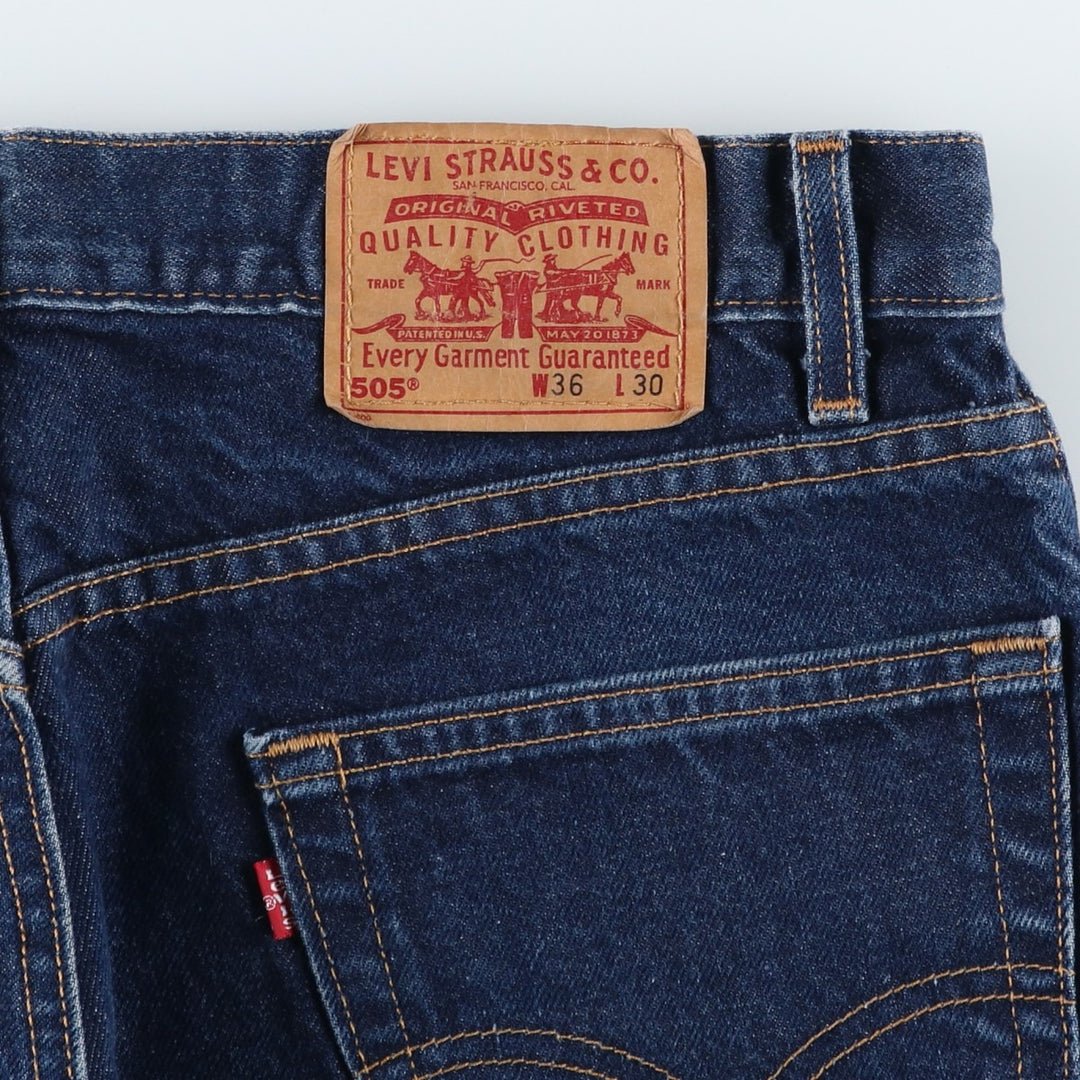 2000'S Levi's 505 Regular Fit Straight Leg Tapered Denim Pants, Made in USA, Men's Size 37 cotton blue type Vintage Second Hand