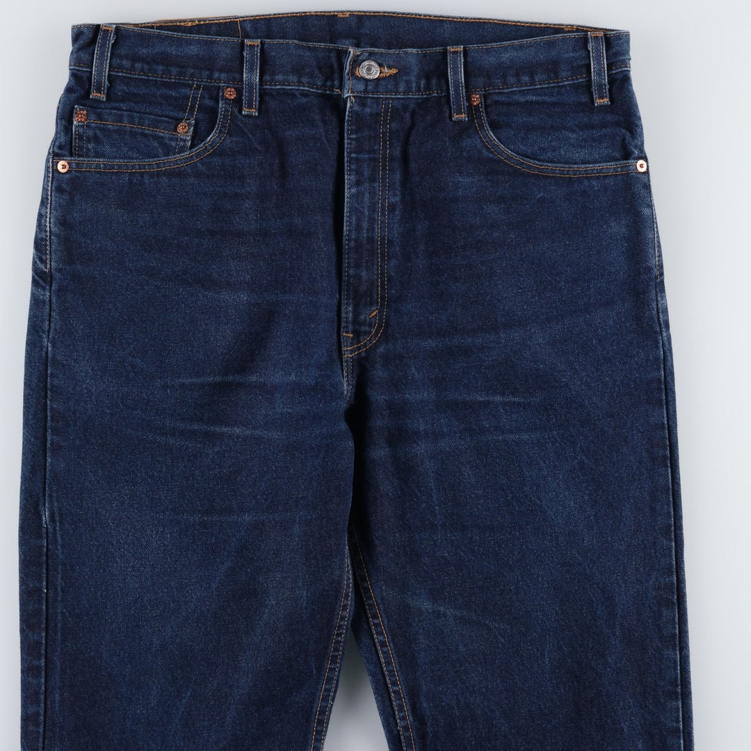 2000'S Levi's 505 Regular Fit Straight Leg Tapered Denim Pants, Made in USA, Men's Size 37 cotton blue type Vintage Second Hand