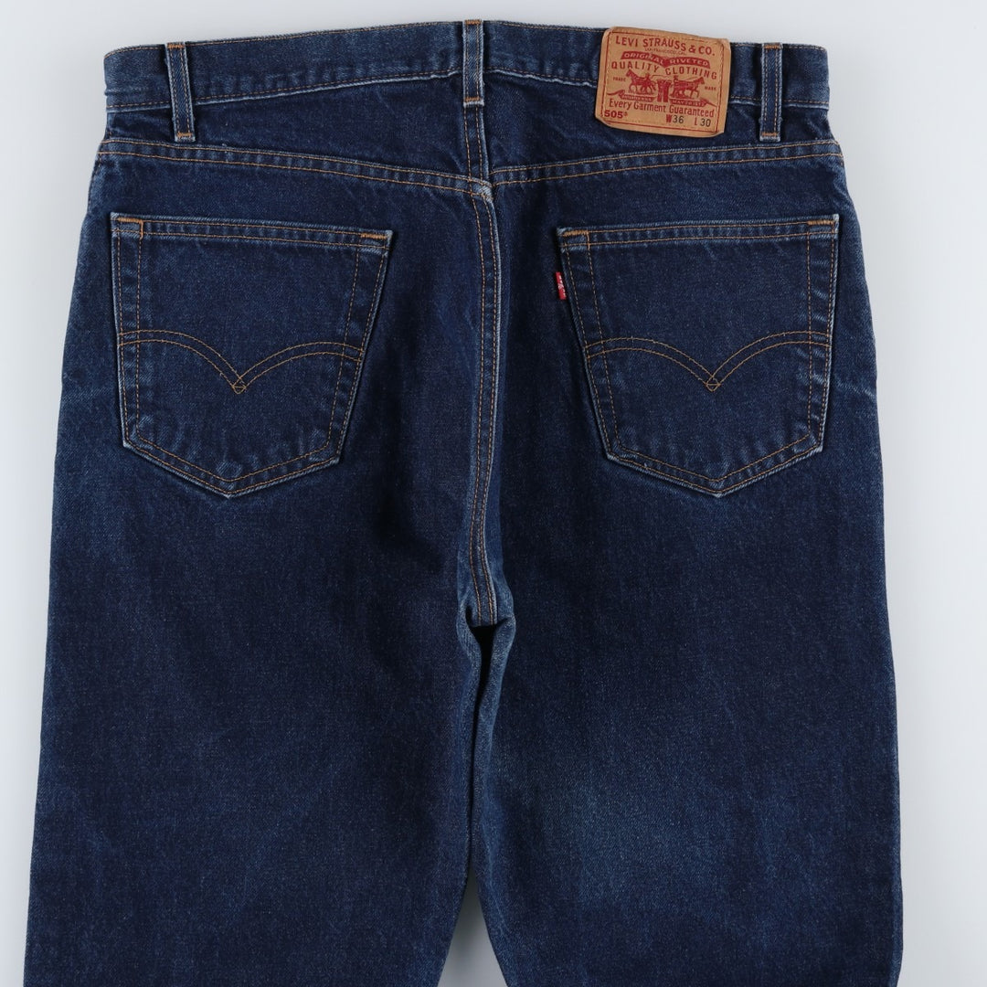 2000'S Levi's 505 Regular Fit Straight Leg Tapered Denim Pants, Made in USA, Men's Size 37 cotton blue type Vintage Second Hand