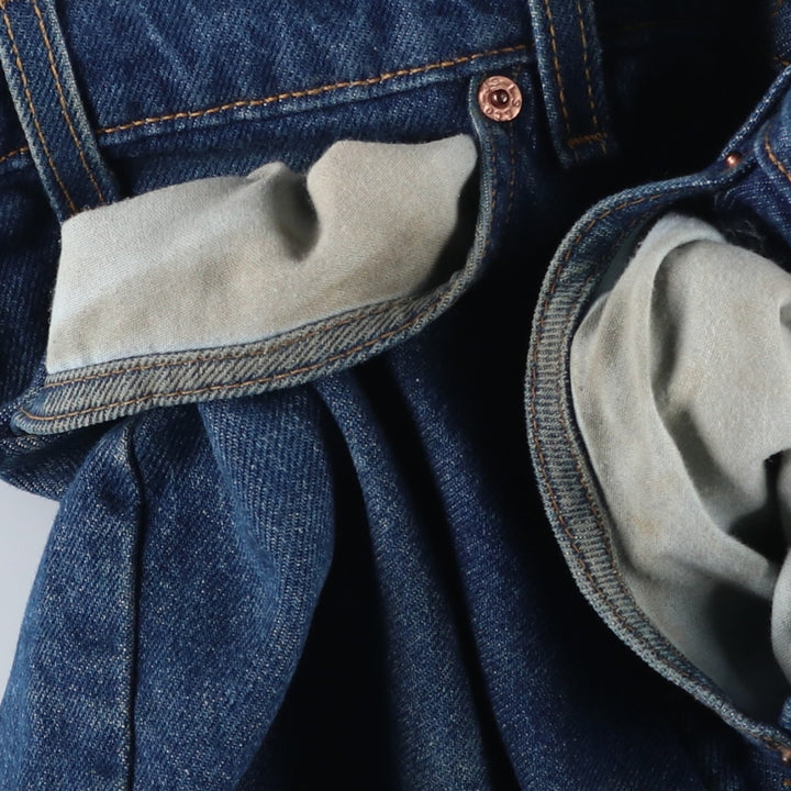 1990'S Levi's 40505-0215 Regular Fit Straight Leg Tapered Denim Pants, Made in USA, Men's Size W37 (approx.), Vintage cotton blue type Vintage Second Hand