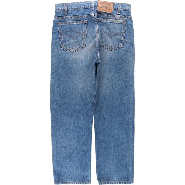 90'S Levi's 40505-0215 Regular Fit Straight Leg Orange Tab Tapered Denim Pants, Made in USA, Men's W32 equivalent. unclear blue type Vintage Second Hand