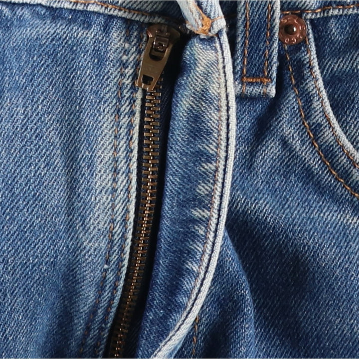 90'S Levi's 40505-0215 Regular Fit Straight Leg Orange Tab Tapered Denim Pants, Made in USA, Men's W32 equivalent. unclear blue type Vintage Second Hand