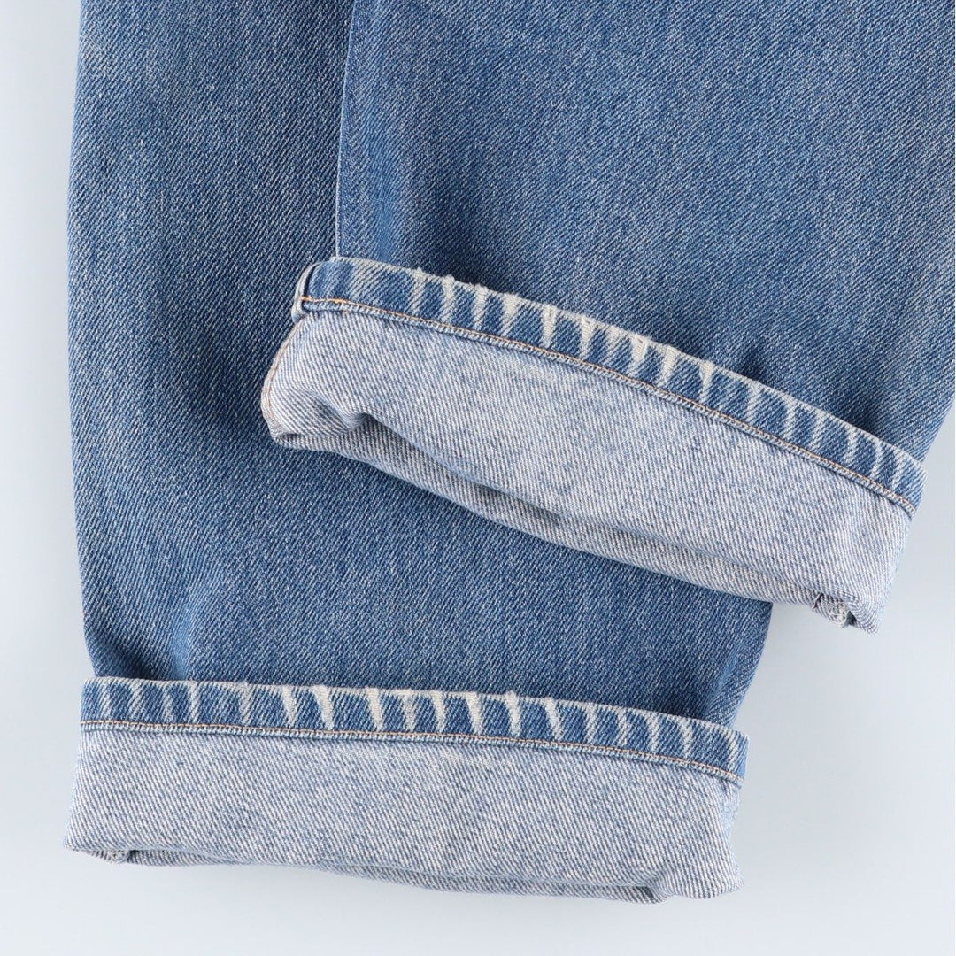 90'S Levi's 40505-0215 Regular Fit Straight Leg Orange Tab Tapered Denim Pants, Made in USA, Men's W32 equivalent. unclear blue type Vintage Second Hand