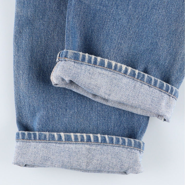 90'S Levi's 40505-0215 Regular Fit Straight Leg Orange Tab Tapered Denim Pants, Made in USA, Men's W32 equivalent. unclear blue type Vintage Second Hand