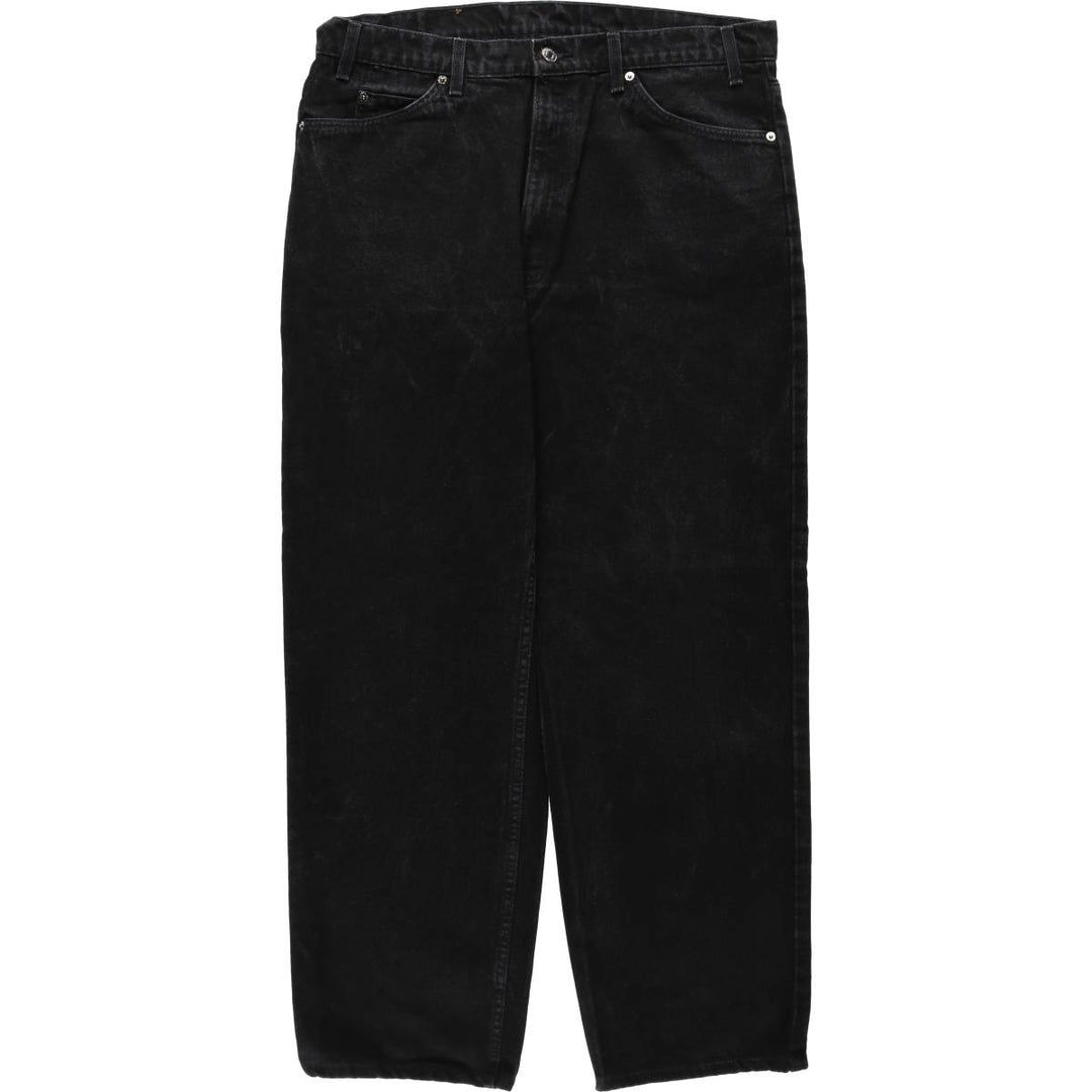 90'S Levi's 550 Relaxed Fit Orange Tab Tapered Denim Pants, Men's W37 (approx.), Vintage cotton black type Vintage Second Hand