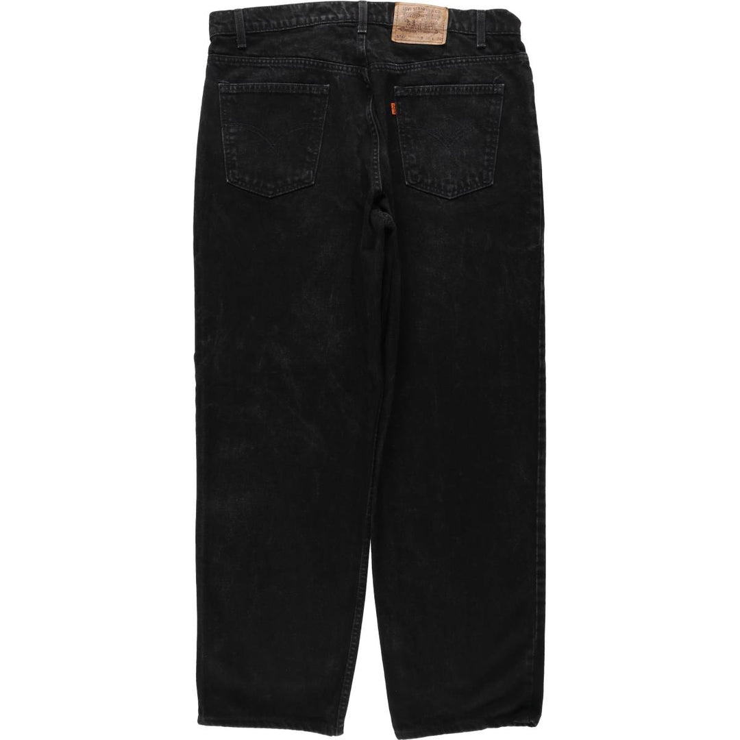 90'S Levi's 550 Relaxed Fit Orange Tab Tapered Denim Pants, Men's W37 (approx.), Vintage cotton black type Vintage Second Hand