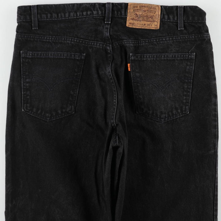 90'S Levi's 550 Relaxed Fit Orange Tab Tapered Denim Pants, Men's W37 (approx.), Vintage cotton black type Vintage Second Hand