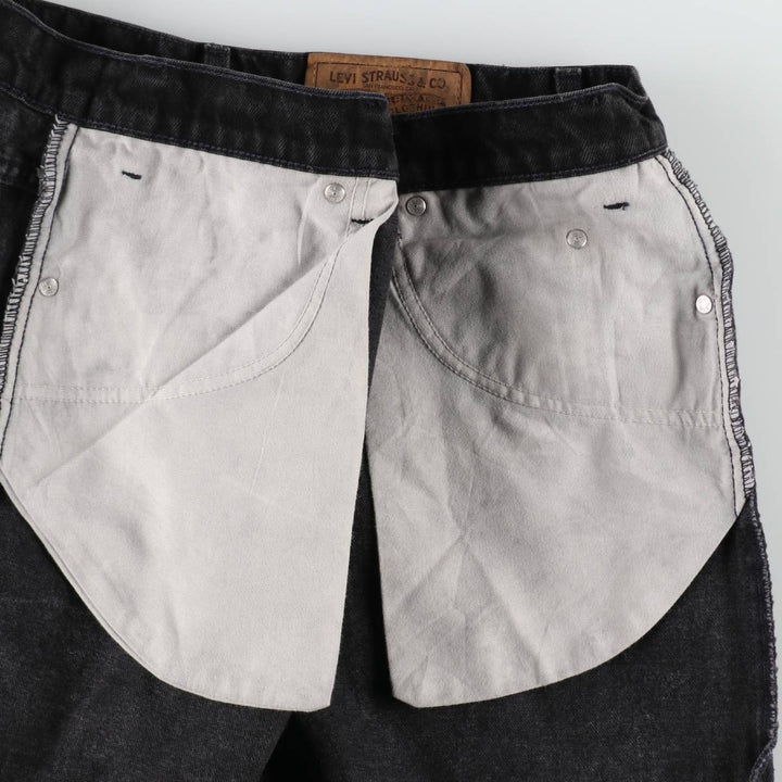 90'S Levi's 550 Relaxed Fit Orange Tab Tapered Denim Pants, Men's W37 (approx.), Vintage cotton black type Vintage Second Hand