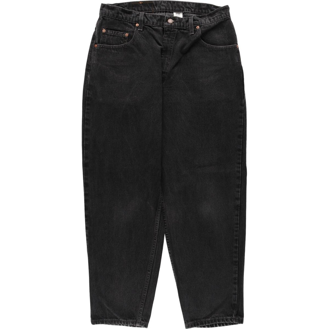 90'S Levi's 560 Loose Fit Tapered Leg Black Denim Pants, Made in USA, Men's Size 35 cotton black type Vintage Second Hand