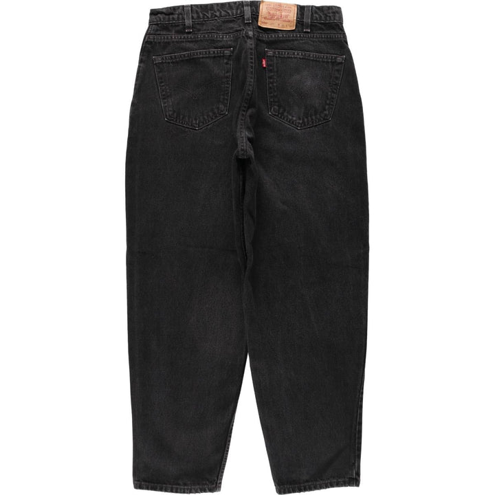 90'S Levi's 560 Loose Fit Tapered Leg Black Denim Pants, Made in USA, Men's Size 35 cotton black type Vintage Second Hand