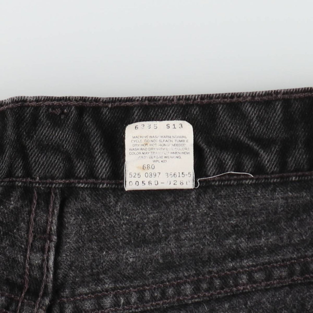 90'S Levi's 560 Loose Fit Tapered Leg Black Denim Pants, Made in USA, Men's Size 35 cotton black type Vintage Second Hand
