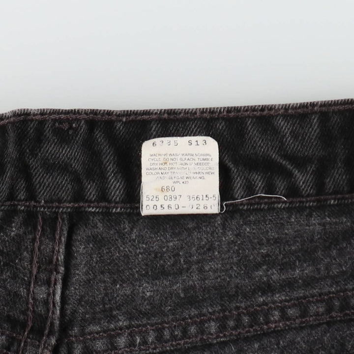90'S Levi's 560 Loose Fit Tapered Leg Black Denim Pants, Made in USA, Men's Size 35 cotton black type Vintage Second Hand
