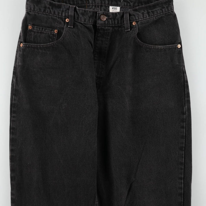 90'S Levi's 560 Loose Fit Tapered Leg Black Denim Pants, Made in USA, Men's Size 35 cotton black type Vintage Second Hand