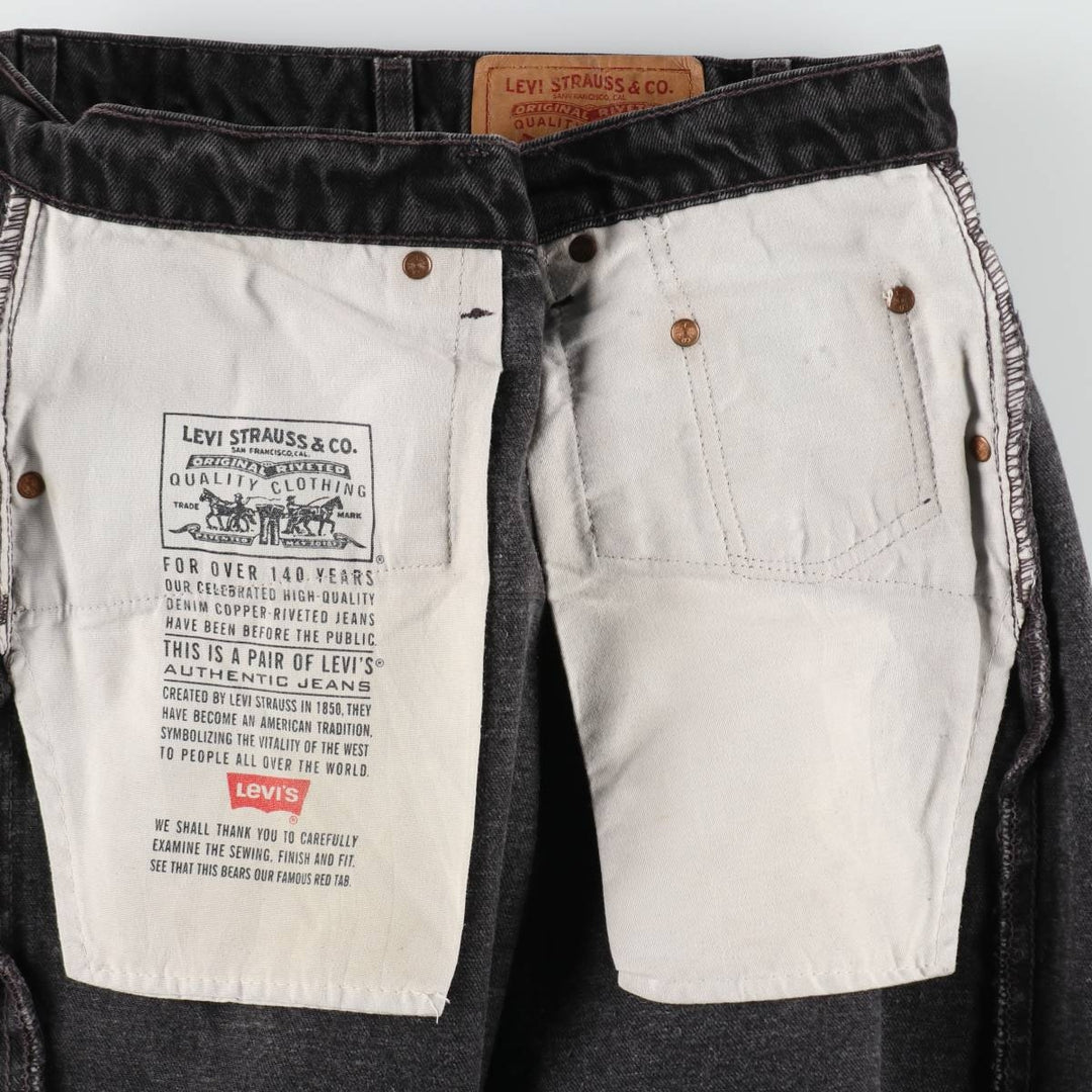 90'S Levi's 560 Loose Fit Tapered Leg Black Denim Pants, Made in USA, Men's Size 35 cotton black type Vintage Second Hand