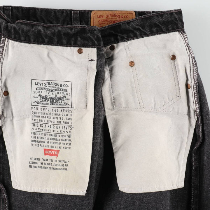 90'S Levi's 560 Loose Fit Tapered Leg Black Denim Pants, Made in USA, Men's Size 35 cotton black type Vintage Second Hand
